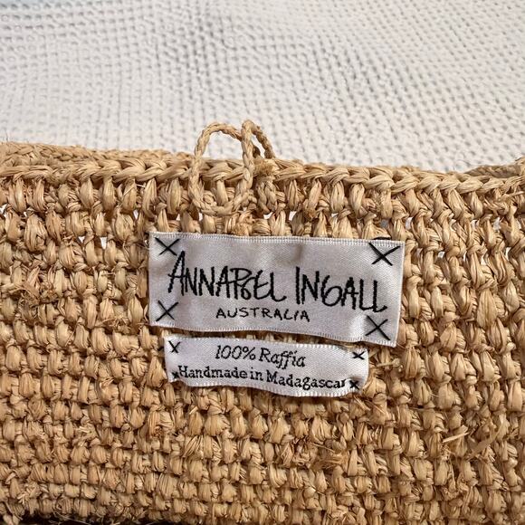 Annabel Ingall Handmade Woven Raffia Bohemian Summer Beach Tote - Picture 3 of 3